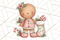 Kids with Gingerbread Cookies Clipart PNG, Cartoon Holiday Product Image 3
