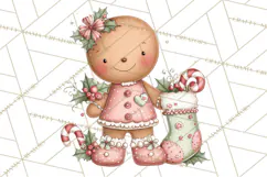 Kids with Gingerbread Cookies Clipart PNG, Cartoon Holiday Product Image 3