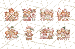 Kids with Gingerbread Cookies Clipart PNG, Cartoon Holiday Product Image 2
