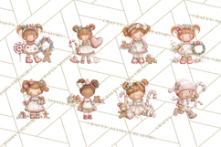 Kids with Gingerbread Cookies Clipart PNG, Cartoon Holiday Product Image 4