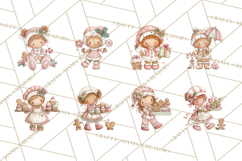 Kids with Gingerbread Cookies Clipart PNG, Cartoon Holiday Product Image 3