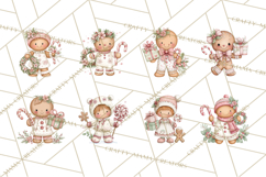 Kids with Gingerbread Cookies Clipart PNG, Cartoon Holiday Product Image 6