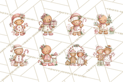 Kids with Gingerbread Cookies Clipart PNG, Cartoon Holiday Product Image 5