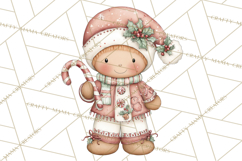 Kids with Gingerbread Cookies Clipart PNG, Cartoon Holiday Product Image 3