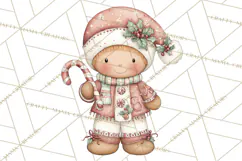 Kids with Gingerbread Cookies Clipart PNG, Cartoon Holiday Product Image 3