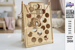 Kids Wooden Balance Toy Laser Cut | Interactive Games SVG Product Image 1