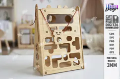 Kids Wooden Balance Toy Laser Cut | Interactive Games SVG Product Image 1