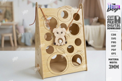Kids Wooden Balance Toy Laser Cut | Interactive Games SVG Product Image 1