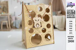 Kids Wooden Balance Toy Laser Cut | Interactive Games SVG Product Image 1