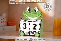 Kids Block Calendar Laser Cut| Child Room Décor |Kids Design Product Image 1
