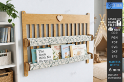 Kids Book Holder Laser Cut | Wall Bookshelf | Nursery Decor Product Image 1