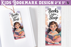 Kids bookmark printable | Cute girl reading quote bookmark Product Image 1