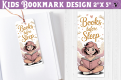 Kids bookmark printable | Cute girl reading quote bookmark Product Image 1