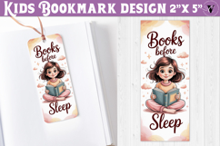 Kids bookmark printable | Cute girl reading quote bookmark Product Image 1
