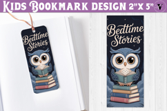 Kids bookmark printable | Cute owl reading quote bookmark Product Image 1