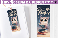 Kids bookmark printable | Cute owl reading quote bookmark Product Image 1