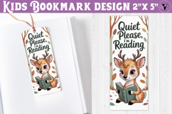 Kids bookmark printable | Cute deer reading quote bookmark Product Image 1