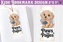 Kids bookmark printable | Cute dog reading quote bookmark Product Image 1