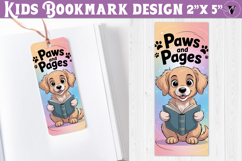 Kids bookmark printable | Cute dog reading quote bookmark Product Image 1
