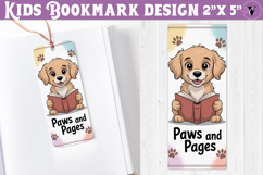 Kids bookmark printable | Cute dog reading quote bookmark Product Image 1