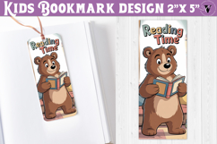 Kids bookmark printable | Cute bear reading quote bookmark Product Image 1