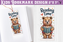 Kids bookmark printable | Cute bear reading quote bookmark Product Image 1