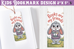 Kids bookmark printable | Cute Bunny reading quote bookmark Product Image 1