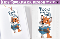 Kids bookmark printable | Cute fox reading quote bookmark Product Image 1