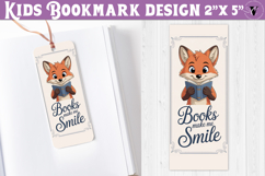 Kids bookmark printable | Cute fox reading quote bookmark Product Image 1