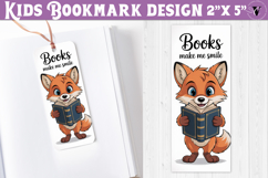 Kids bookmark printable | Cute fox reading quote bookmark Product Image 1