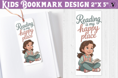 Kids bookmark printable | Cute girl reading quote bookmark Product Image 1
