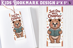 Kids bookmark printable | Cute bear reading quote bookmark Product Image 1