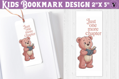 Kids bookmark printable | Cute bear reading quote bookmark Product Image 1