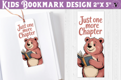 Kids bookmark printable | Cute bear reading quote bookmark Product Image 1