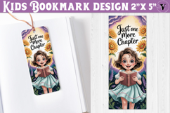 Kids bookmark printable | Cute girl reading quote bookmark Product Image 1