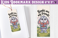 Kids bookmark printable | Cute Bunny reading quote bookmark Product Image 1