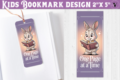 Kids bookmark printable | Cute Bunny reading quote bookmark Product Image 1