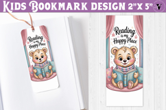 Kids bookmark printable | Cute bear reading quote bookmark Product Image 1