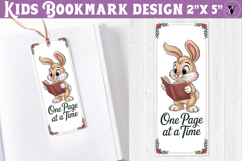 Kids bookmark printable | Cute Bunny reading quote bookmark Product Image 1