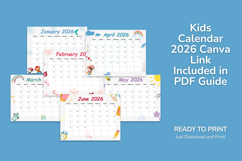 2026 Canva Kids Calendar Printable Template PDF Product Image 5