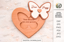 3D Kids Card Laser Cut. Personalized Gift Card SVG Product Image 1