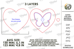3D Kids Card Laser Cut. Personalized Gift Card SVG Product Image 2