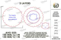 3D Kids Card Laser Cut. Personalized Gift Card SVG Product Image 2