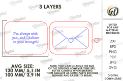 3D Kids Card Laser Cut. Personalized Gift Card SVG Product Image 2