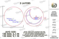 3D Kids Card Laser Cut. Personalized Gift Card SVG Product Image 2