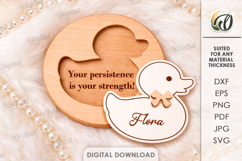 3D Kids Card Laser Cut. Personalized Gift Card SVG Product Image 1