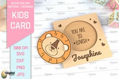 Kids Card SVG. Personalized Greeting Card Laser Cut Product Image 1