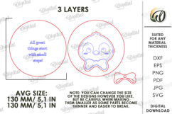 3D Kids Card Laser Cut. Personalized Gift Card SVG Product Image 2