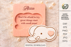 3D Kids Card Laser Cut. Personalized Gift Card SVG Product Image 1