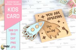 Kids Card SVG. Personalized Greeting Card Laser Cut Product Image 1